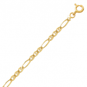 Chane en or 9 carats maille marine alterne 2mm