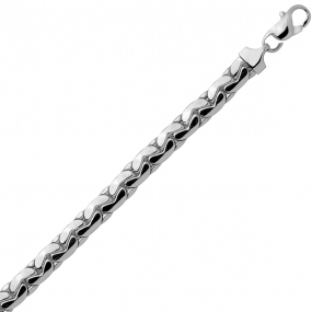 Chaine en or blanc maille haricot 3 mm 0.8g Marina - 2440G
