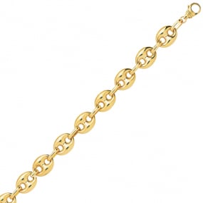 Chaine en or Grain de Caf 6 mm en rduction