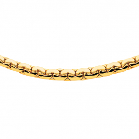 Chaine en or maille Haricot 5.5 mm  0.8g Luna - 2445