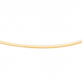 Collier or omga bicolore 2 mm