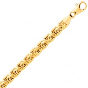 Chaine en or Maille S droite de 6 mm