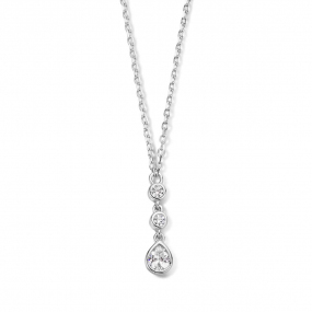 Chane et pendentif Argent serti de Zirconium - Naiomy