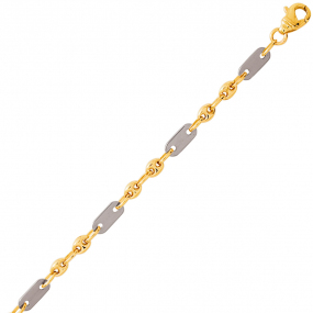 Chaine or Grain de Caf bicolore similaire