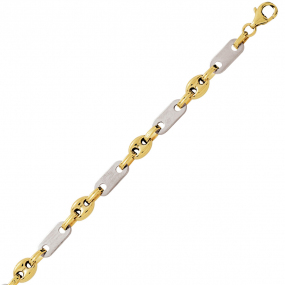 Chaine or Grain de Caf bicolore similaire