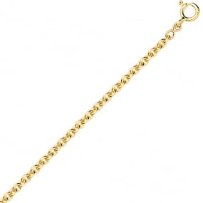 Chane or maille forat ronde en rduction