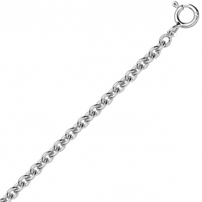 Chane or maille forat ronde 9 carats 