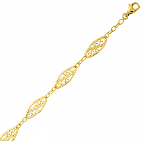 Chaine or motif Filigranes 9 carats similaire