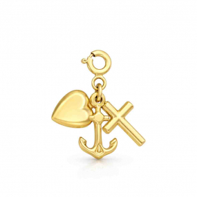 Charm's Coeur - Croix et ancre