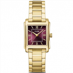 Cluse Angl�e Watch Steel -Dark Cherry - Gold Colour 