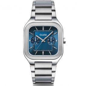 Cluse Quadrus Multifunction Watch Steel - Blue