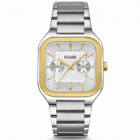 Cluse Quadrus Steel - Multifunction - Silver - Two Tone