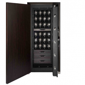 Coffre fort Montre et bijoux Wolf 1834 - CHURCHILL 24 Piece Winder Safe - Noir bne