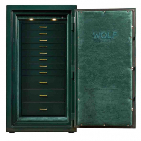 Coffre Montre et bijoux Wolf 1834 -ATLAS Watch & Jewelry Safe - Green / Gold