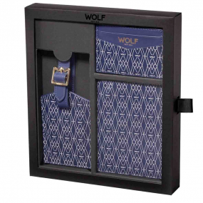 Coffret Passeport - Etui � cartes - �tiquette � bagages Wolf 1834 