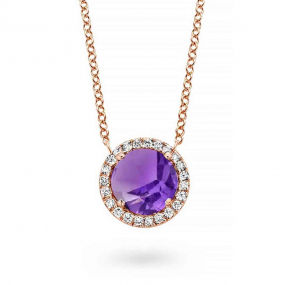 Collier amthyste et diamants One More