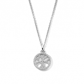 Collier Argent arbre de vie serti de similaire