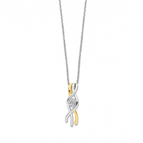 Collier Argent avec pendentif serti d'un similaire
