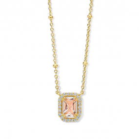 Collier Argent avec pierre rose similaire