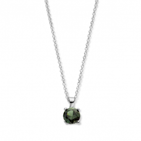 Collier Argent oxyde de zirconium vert - similaire