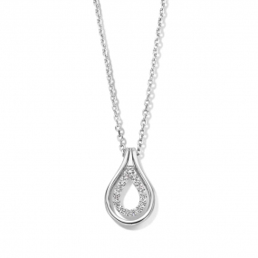 Collier Argent pavage Zirconium - Naiomy 