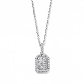 Collier Argent pavage Zirconium - Naiomy 
