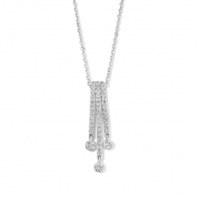 Collier Argent pavage Zirconium - Naiomy 
