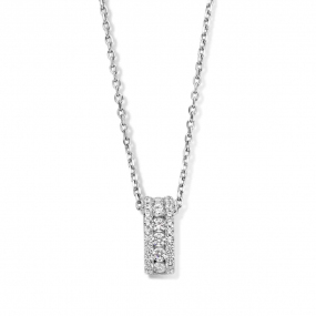 Collier Argent pavage Zirconium - Naiomy 