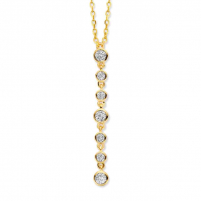 Collier Argent pendant serti d'oxyde de similaire