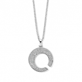 Collier Argent pendentif cercle ouvert similaire