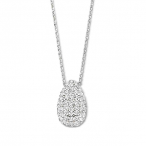Collier argent - pendentif pav oxydes - Naiomy