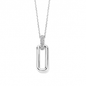 Collier Argent pendentif rectangle avec similaire