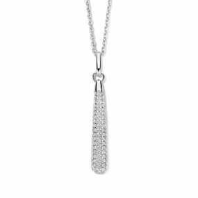 Collier Argent pendentif serti de similaire