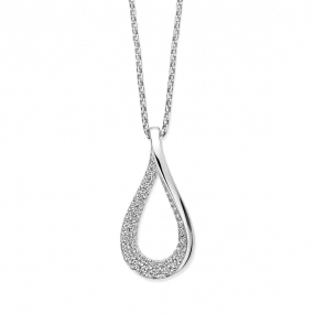 Collier Argent pendentif serti de similaire