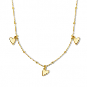Collier Argent plaqu or - coeurs - similaire