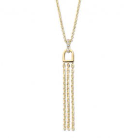Collier argent - plaqu or et oxydes - Naiomy