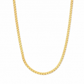 Collier argent plaqu-or jaune plat et similaire