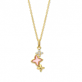  Collier argent -plaqu or - motif similaire