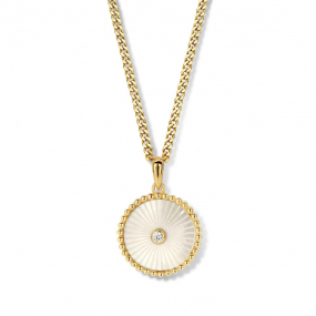 Collier Argent plaqu or - motif rond similaire