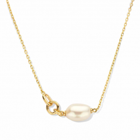 Collier argent - plaqu or - perle d'eau similaire