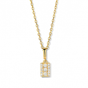 Collier Argent plaqu or serti de similaire