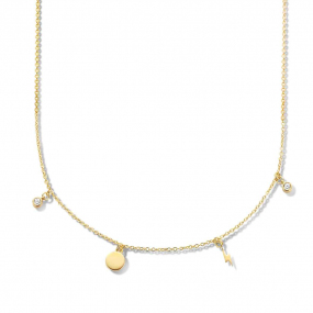 Collier Argent plaqu or serti de similaire