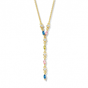 Collier Argent plaqu or serti de similaire