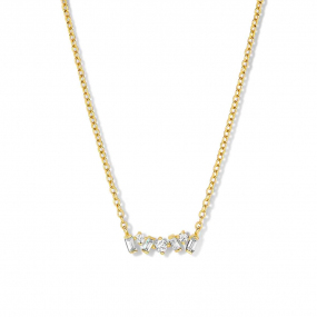 Collier Argent plaqu or serti de similaire