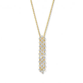 Collier Argent plaqu serti d'oxydes - similaire