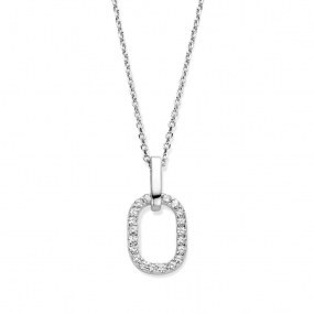 Collier Argent serti d'oxydes de similaire