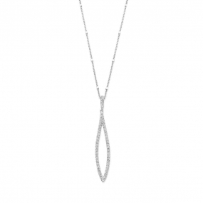 Collier Argent serti d'oxydes de similaire