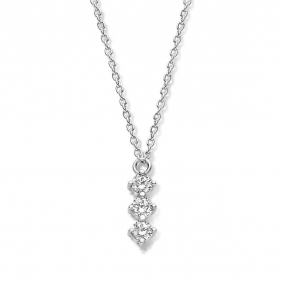 Collier Argent serti d'oxydes de similaire