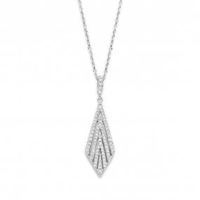Collier Argent serti d'oxydes de similaire