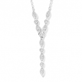 Collier Argent serti de Zirconium - similaire